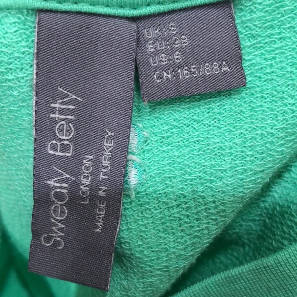 Sweaty Betty After Class Crop Sweatshirt Size Small Zest Green - Picture 5 of 9